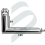 Set handles "mccoy" laser chrome