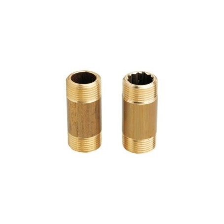 Racor Largo 60Mm Recto Laton M/M 1"
