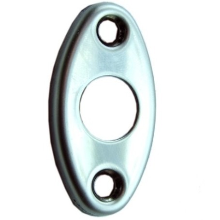 Placa Ovalada Manilla Laton Cromado 53X28Mm