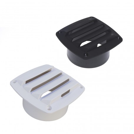 Vents with adapter pvc white 84x84mm