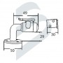 90º door holder s.steel