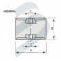 Rubber cylindrical damper "f-f" 150kg