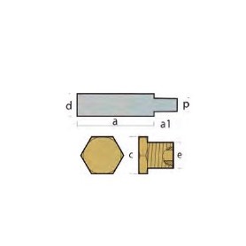 Zinc anode in cold. caterp.7/16 unf Tecnoseal
