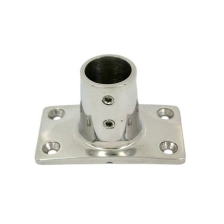 Base Rectangular Inox Ø25Mm 90º 67X45Mm