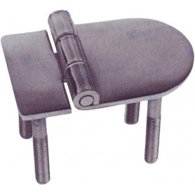 Hinge with 4 studs s.steel 180º