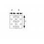 Hinge s.steel 126x127mm