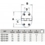 Oval hinge s.steel 67x48mm (pack 2)