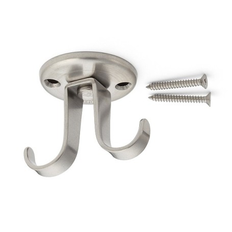 Gancho Inox Doble Para Techo Lamp