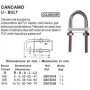 S.steel 'u' bolt w/ pvc m6 8mm