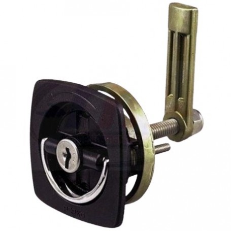 Lock with key white ø51mm 63x63mm