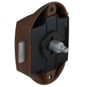 Push button lock brown
