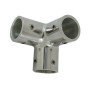 Three way angle elbow s.steel ø22mm