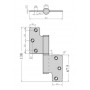 Non-mortise removable hinge left s.steel 138x86mm