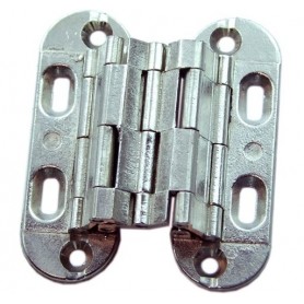 Invisible hinge sepa 180º chromed brass 52x45mm