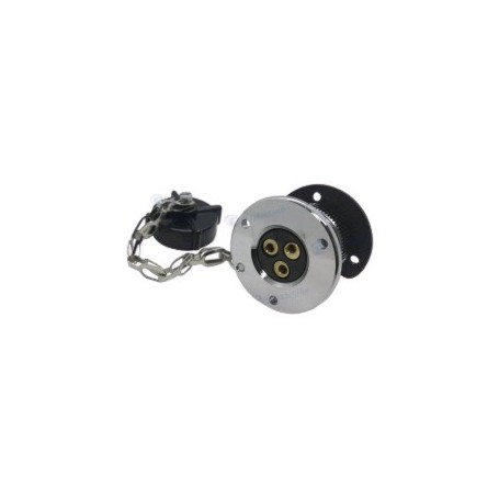 Waterproof deck connectors in chromed brass 3a 3 pins