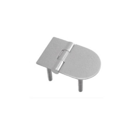 Asymmetric hinge stud welded s.steel m8x40mm 90x60x3mm