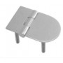 Asymmetric hinge stud welded s.steel m8x40mm 90x60x3mm