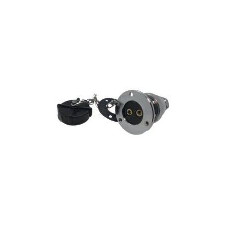 Waterproof deck connectors in chromed brass 5a 2 pins