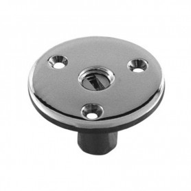 Sujeción A Pavimento Madera Laton Cromado 52Mm