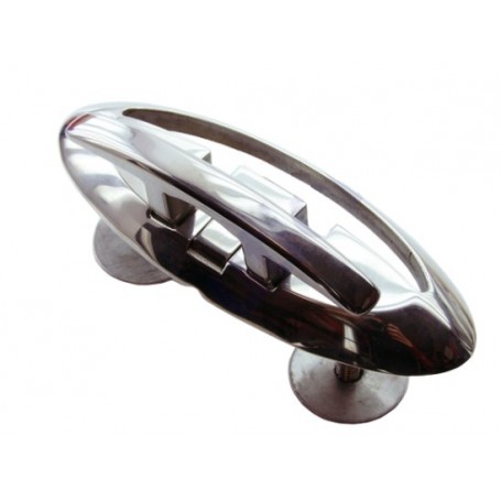 Folding bagpipe surface 2 studs s.steel 158x60mm