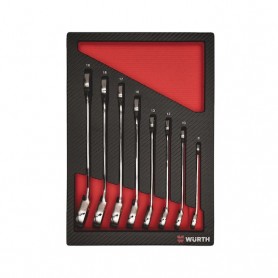 Wurth Assortment 4.4.1 Multiratchet Combination Wrench 8 Pcs