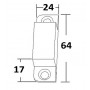 Striker plate vertical pin