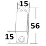 Horizontal striker plate for pin