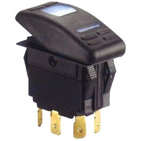 Switch for mounting on-off-on