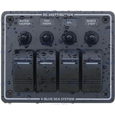Panel Impermeable 4 Interruptores Horizontal