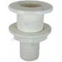 White plastic thru hull scupper 1 1/4"