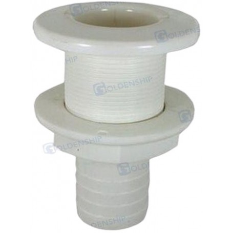 White plastic thru hull scupper 3/4"
