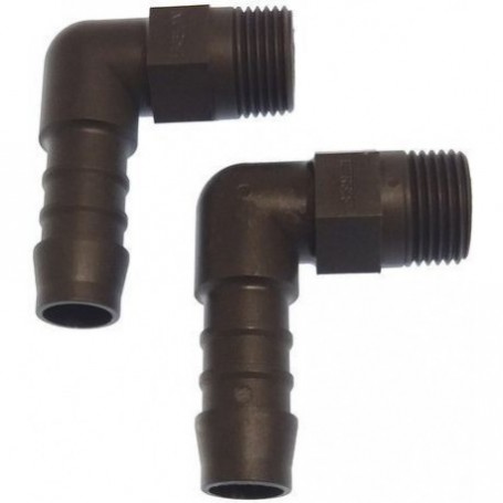 Polyamide male hose adapter 90º 3/8" 12mm