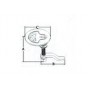 Tirador Pestillo C/Llave Inox Ø79Mm