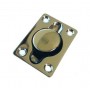 Chromed brass flush ring latch 60x50mm