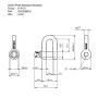 Grillete Recto Galvanizado Green Pin C/Pasador G-4151 3,25Tn