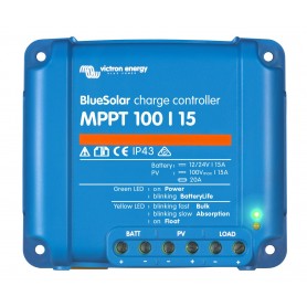 Blue solar mppt charger 75v/15a (12/24v-15a) victron