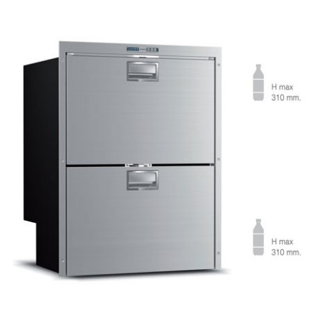 Vitrifrigo refrigerator + freezer double door dw180 dtx