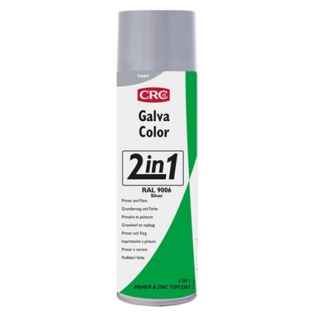 Crc Spray 2 En 1 Galvacolor Ral 9006 Crc, Gris Plata, 500Ml