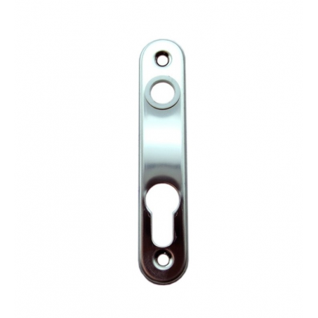 Escutcheon for handle and cylinder chromed brass 135x25mm