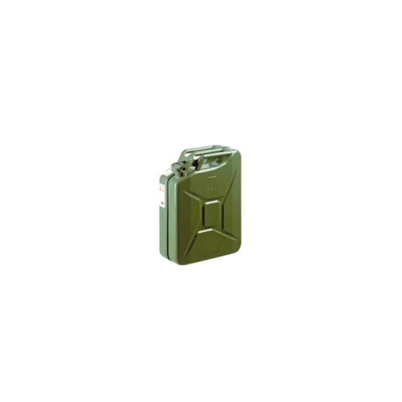 Metal jerrycan for petrol 20L green