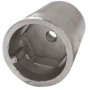 Anodo zinc punta eje  50mm chaveteado Tecnoseal