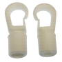 White nylon hooks 5-6mm (2 units)