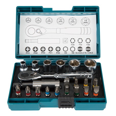 Makita Set Puntas + Llave 21 Pzas