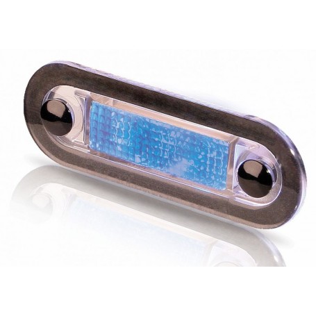 Oblong courtesy light blue 12v