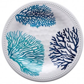 Marine Business Plato Melamina Llano Mare Azul 6 Pzas