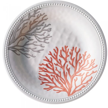 Plato Melamina Llano Mare Coral 6 Pzas