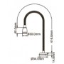 LED Flexible light 8-30V Chromated brass