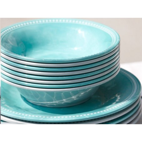 Marine Business Plato Melamina Postre Harmony Acqua 6 Pzas
