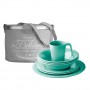 Pack Vajilla Melamina Harmony Acqua 4 Pers. 16 Pzas