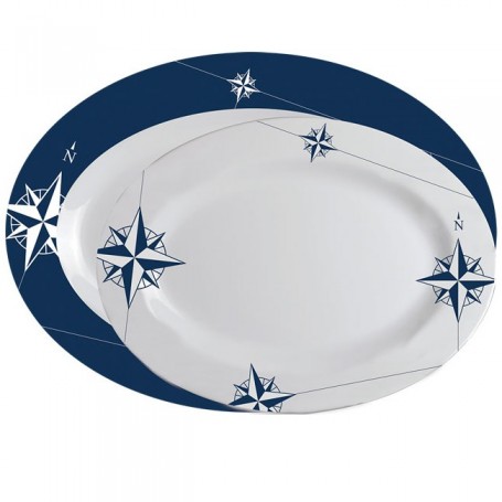 Set Fuentes Melamina Ovaladas Northwind 2 Pzas